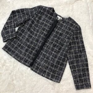 Dressbarn Purple Tweed Lined Blazer Jacket, Sz. 18/20